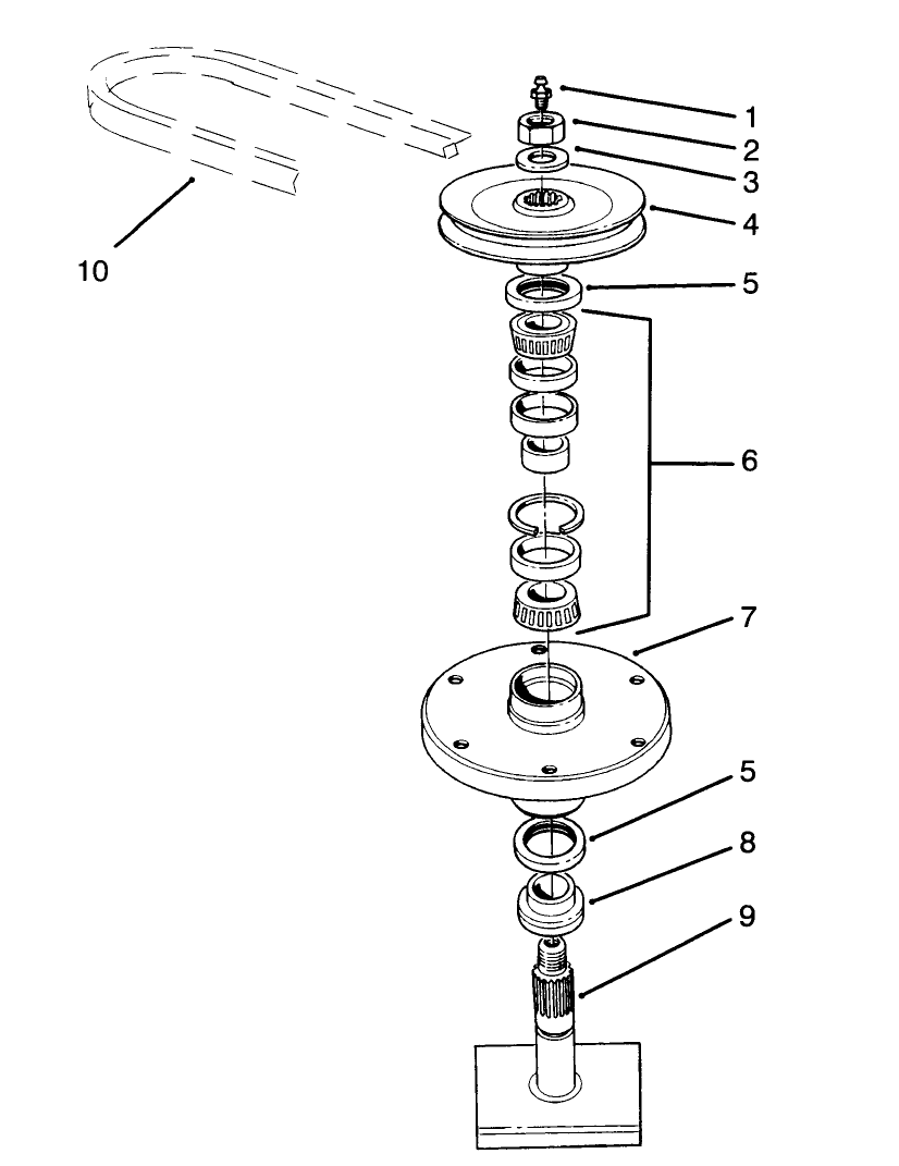 Drive Spindle No. 27-0870 Diagram and Parts List for 30136 6900001 - 6999999 Toro Lawn Mower