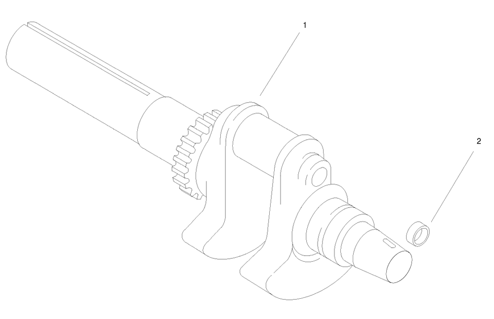 Crankshaft Diagram and Parts List for 74187 (200000501-200999999)(2000) Toro Lawn Mower