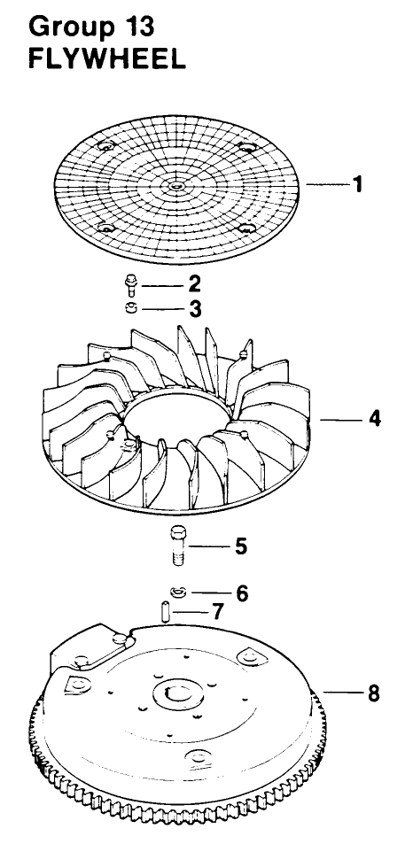 Flywheel-Engine Kohler Model No. Mv16s-Type Ps56519 Diagram and Parts List for 30180 490731 - 499999 Toro Lawn Tractor Accessories