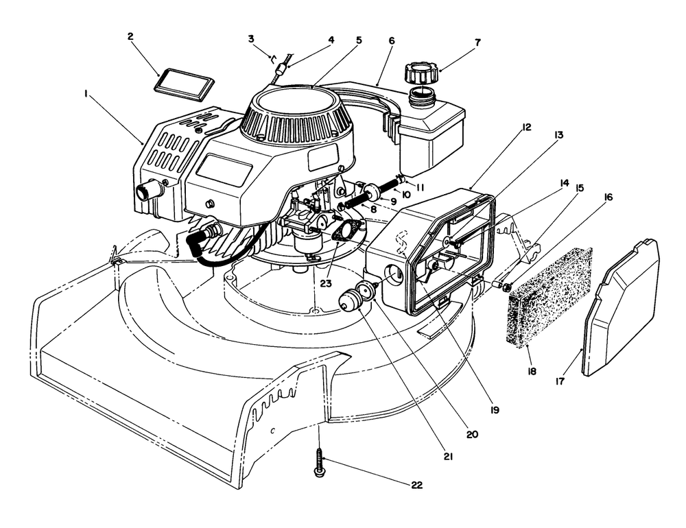 Engine Assembly Diagram and Parts List for 16585 8004252 - 8999999 Toro Lawn Mower