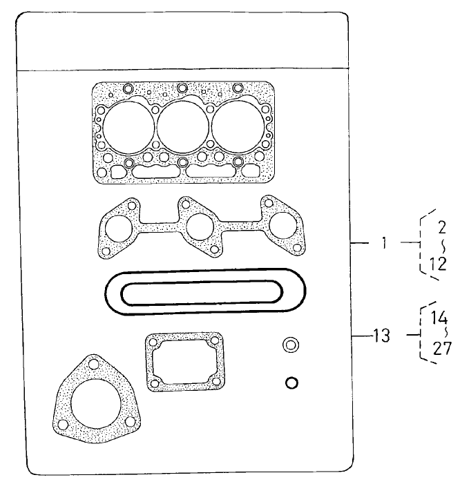 Gasket Kit Diagram and Parts List for 22303TE 990001 - 999999 Toro Lawn Tractor Accessories