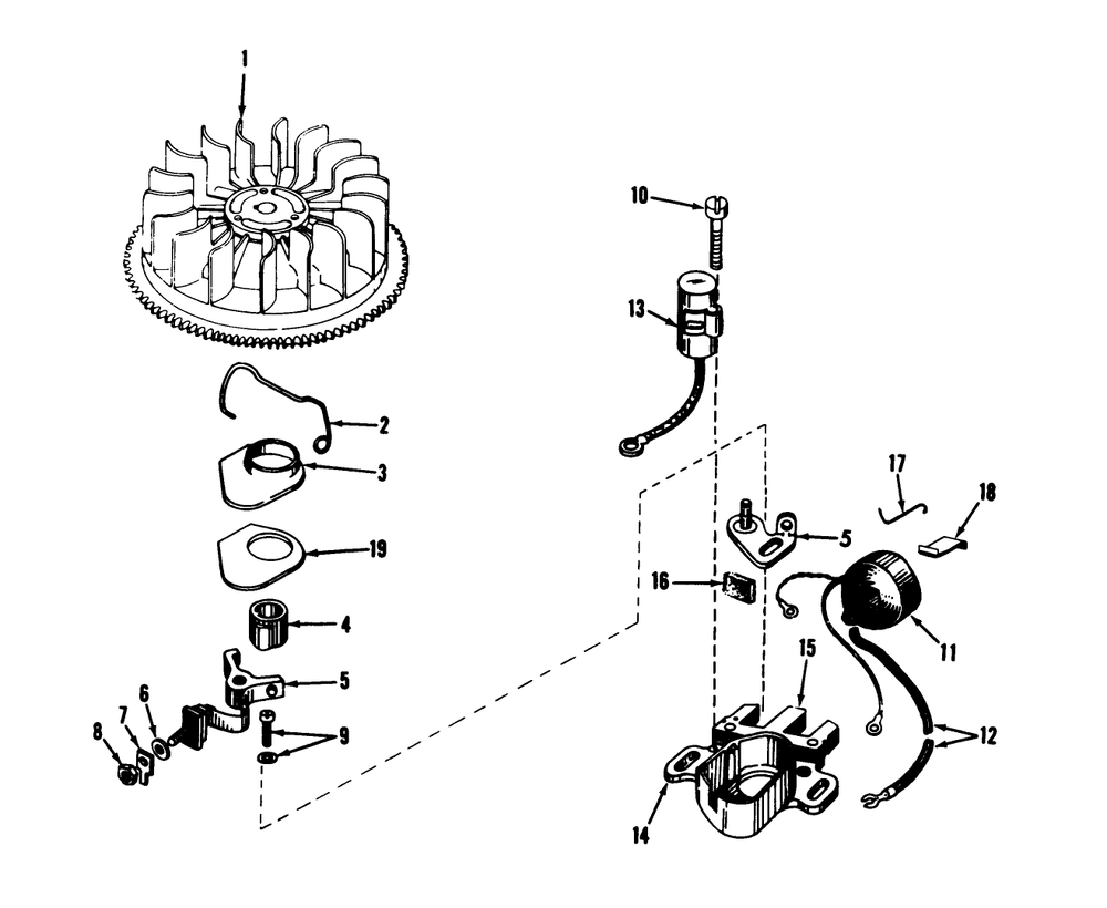 Magneto No. 610694a Diagram and Parts List for 56036 7000001 - 7999999 Toro Lawn Tractor