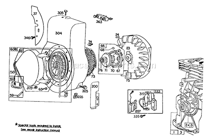 Page H Diagram and Parts List for 58070 3000001-3999999 - 1983 Toro Tiller