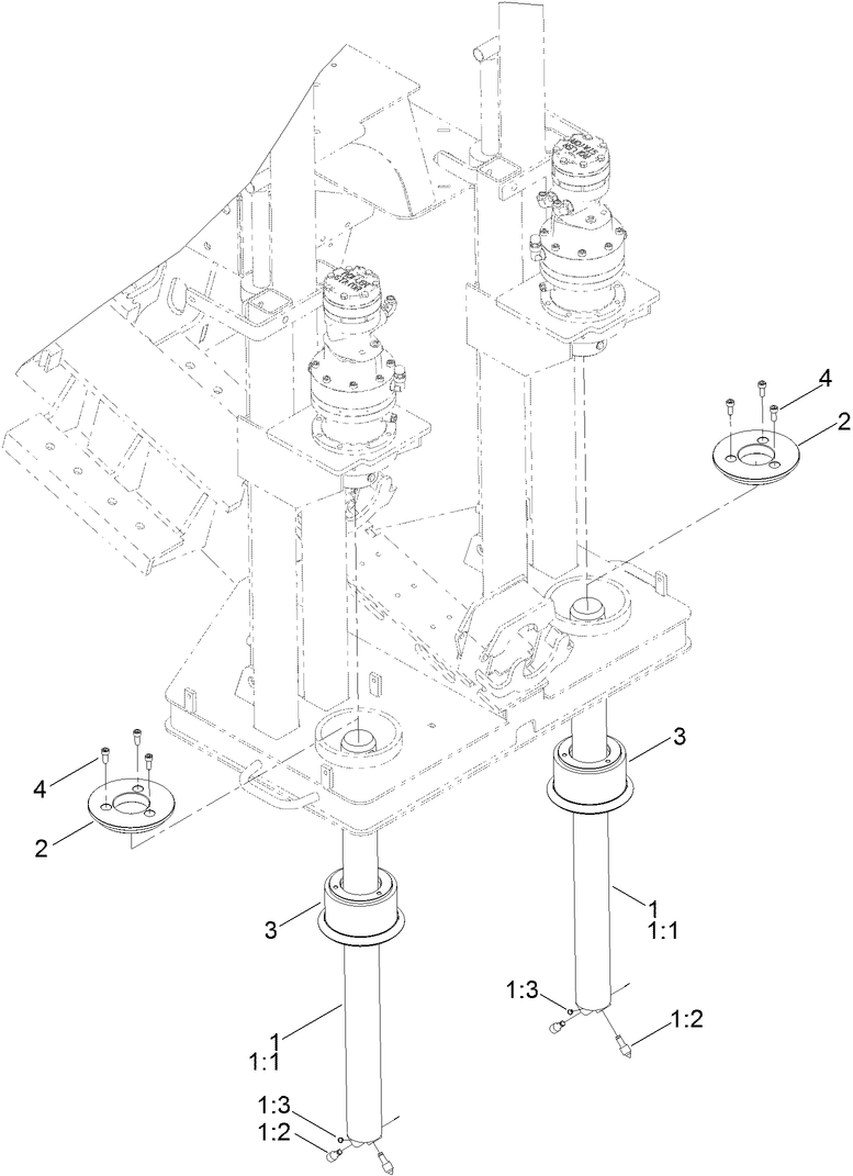 Rock Stake Assembly Diagram and Parts List for 23815E  Toro Lawn Tractor Accessories