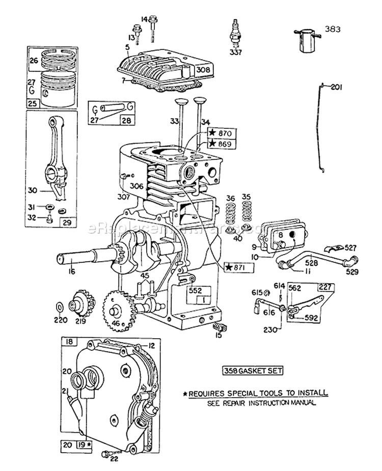 Page E Diagram and Parts List for 58150 3000001-3999999 - 1983 Toro Tiller