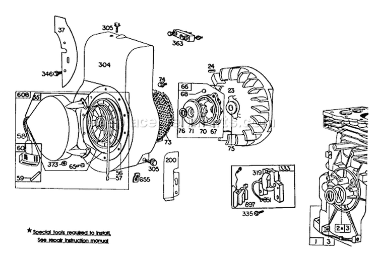 Page F Diagram and Parts List for 58160 3000001-3999999 - 1983 Toro Tiller