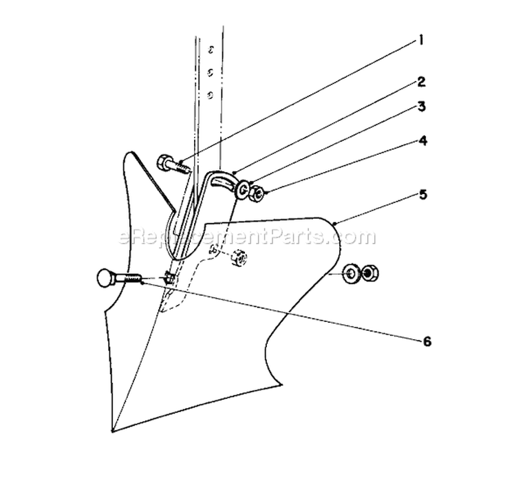 8" Furrowing Tool Model No. 59008 (optional) Diagram and Parts List for 58226 9000001-9999999 - 1979 Toro Tiller
