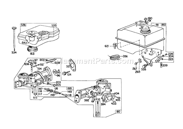 Carburetor Assembly Model No. 130292-0728-02 Diagram and Parts List for 58226 9000001-9999999 - 1979 Toro Tiller