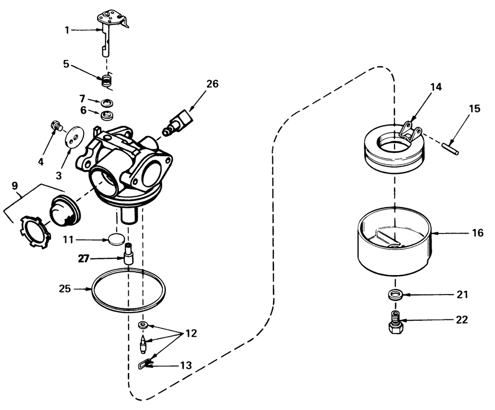 Carburetor No. 632050a Diagram and Parts List for 20705 4000001 - 4999999 Toro Lawn Mower