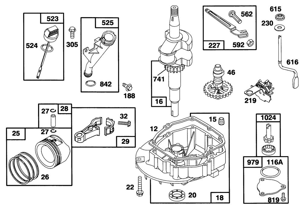 Engine Gts 150 Diagram and Parts List for 26632B 6900001 - 6999999 Toro Lawn Mower