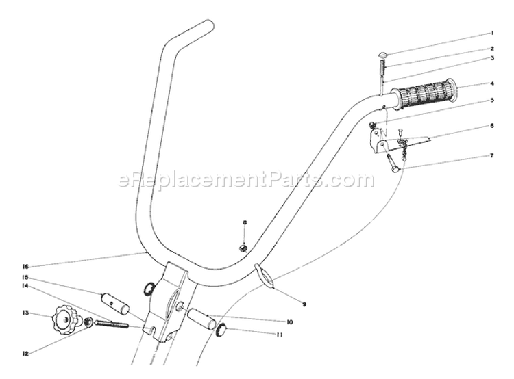 Page G Diagram and Parts List for 58336 0000001-0999999 - 1980 Toro Tiller