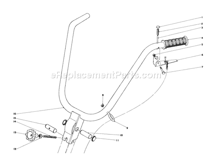 Page H Diagram and Parts List for 58336 2000001-2999999 - 1982 Toro Tiller