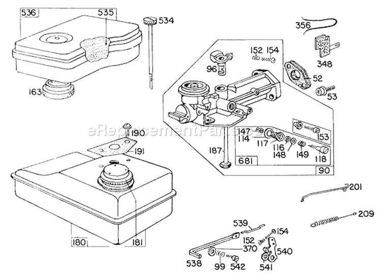 Page J Diagram and Parts List for 58307 7000001-7999999 - 1977 Toro Tiller
