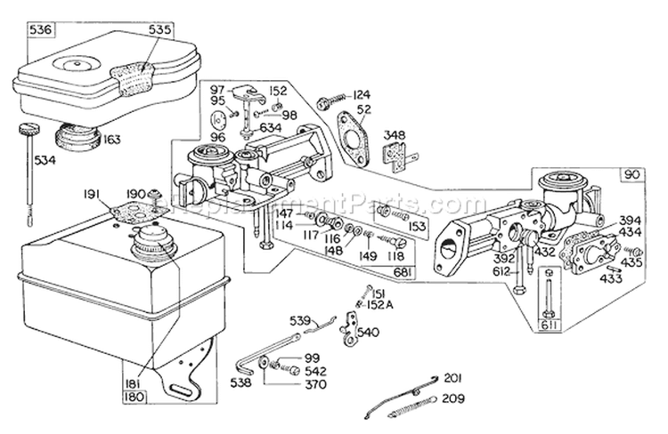 Page G Diagram and Parts List for 58307 7000001-7999999 - 1977 Toro Tiller