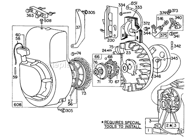 Page I Diagram and Parts List for 58336 8000001-8999999 - 1978 Toro Tiller