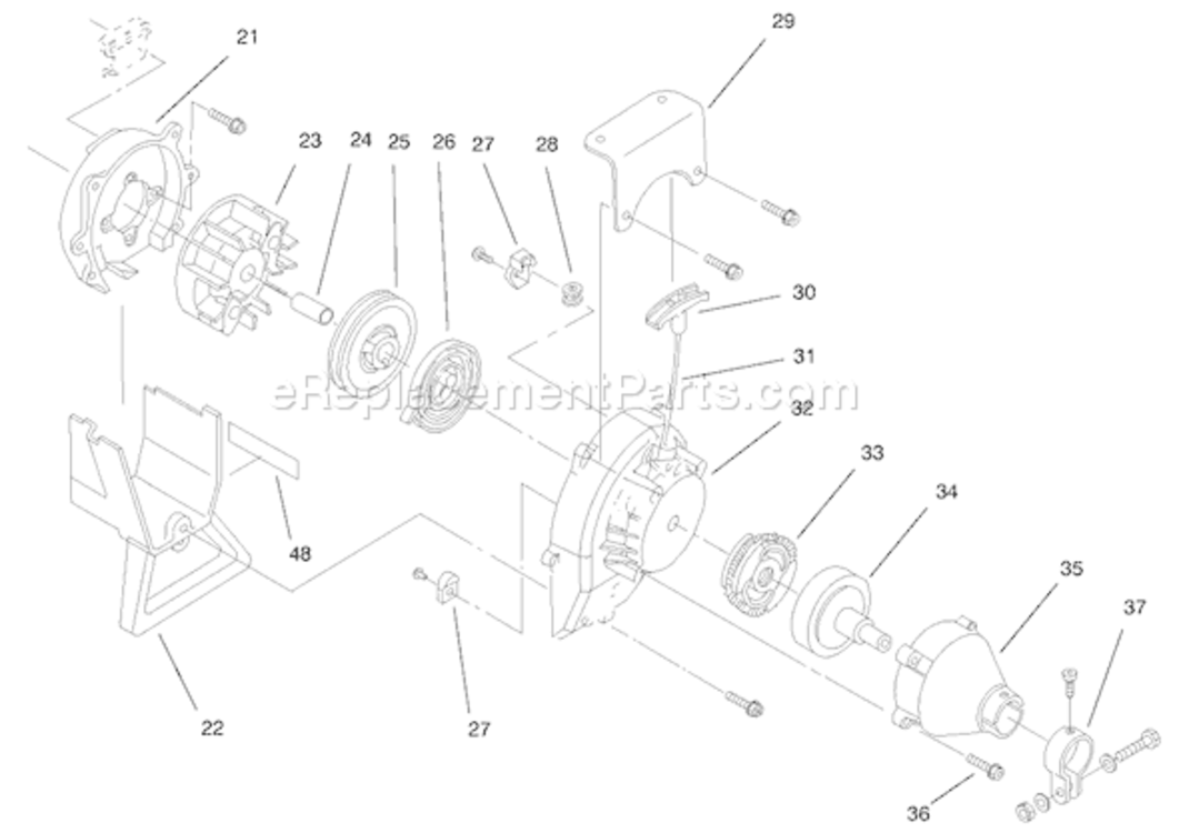Page B Diagram and Parts List for 58356 79000001-799999991997 Toro Tiller