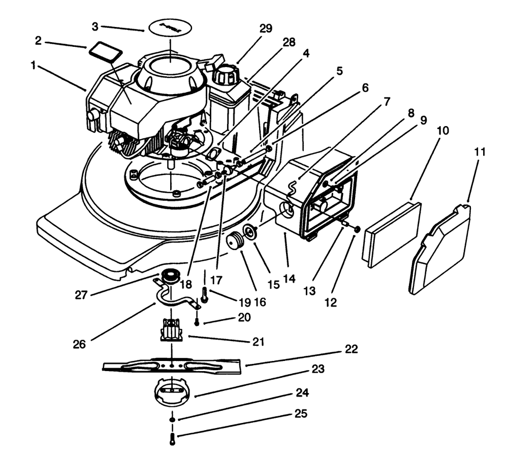 Engine Assembly Diagram and Parts List for 20917B 39000001 - 39999999 Toro Lawn Mower