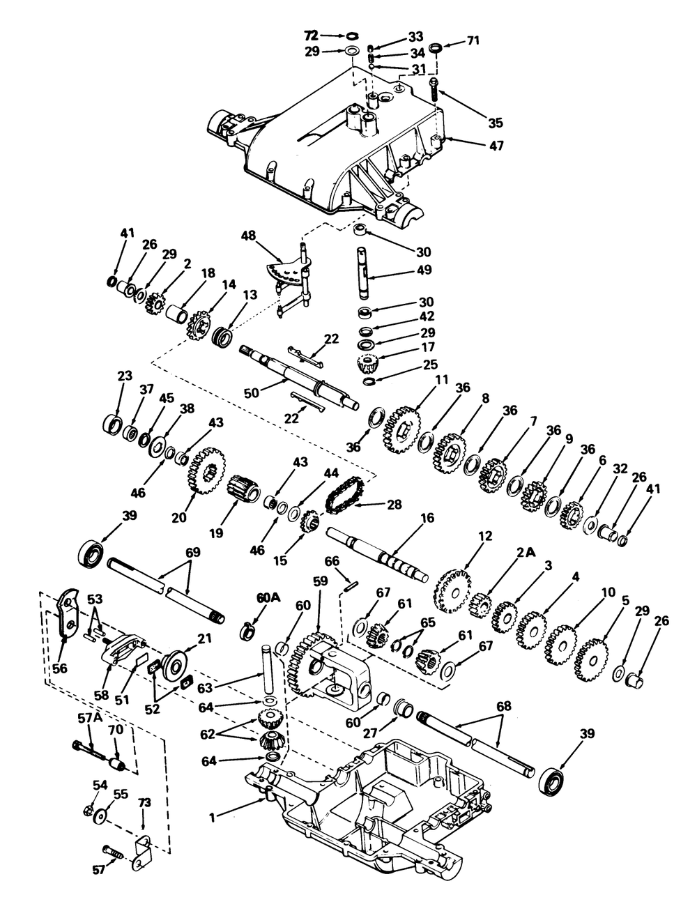 Peerless Transaxle Model 801f Diagram and Parts List for 57365 7000001 - 7999999 Toro Lawn Tractor