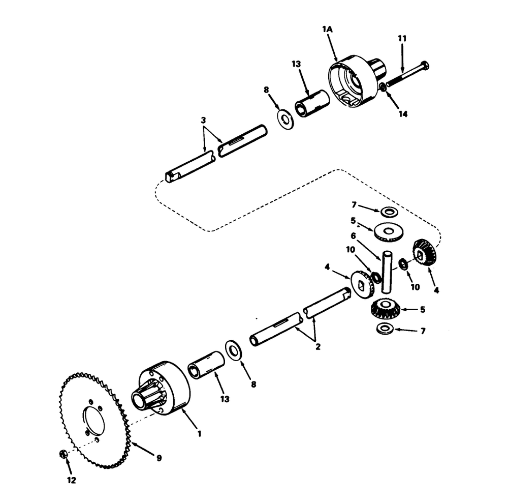 Differential Model 100-024 Diagram and Parts List for 56138 5000001 - 5999999 Toro Lawn Tractor