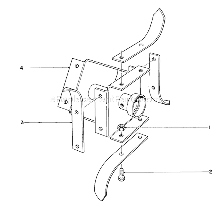 Page F Diagram and Parts List for 58600 9000001-9999999 - 1979 Toro Tiller