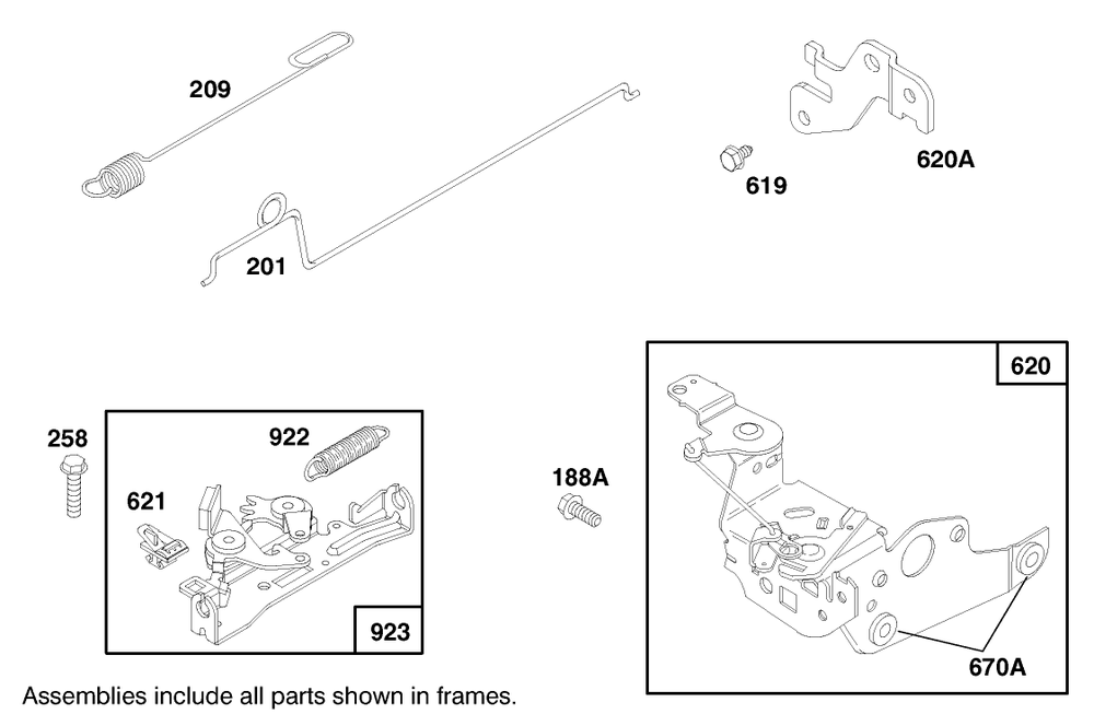 Engine Briggs & Stratton Model 127702-0645-01 (Serial No. 8900001-8901373) Diagram and Parts List for 16401 890000001 - 899999999 Toro Lawn Mower