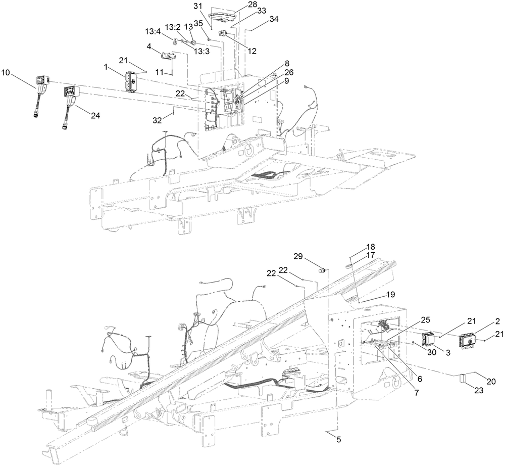 Travel Pendant And Life Jacket Assembly Diagram and Parts List for 23823W 316000001 - 316999999 Toro Lawn Tractor Accessories