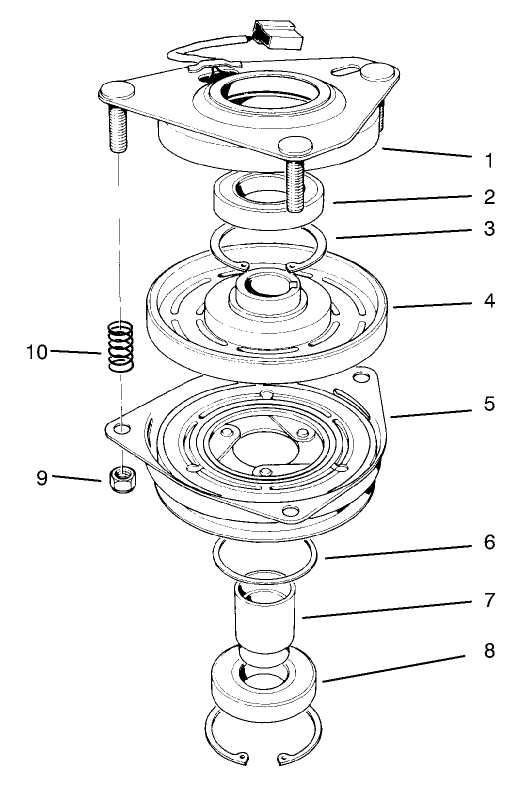 Clutch Asm No. 54-3200 Diagram and Parts List for 30159 790001 - 795100 Toro Lawn Tractor Accessories