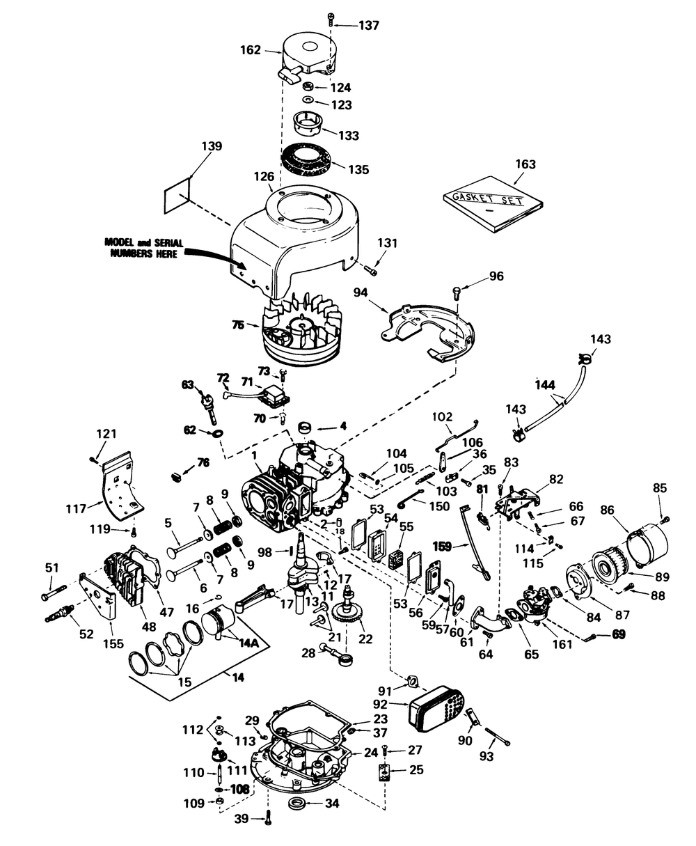 Engine Tecumseh Model No. Tvm140-70287l Diagram and Parts List for 23267 5000001 - 5999999 Toro Lawn Mower