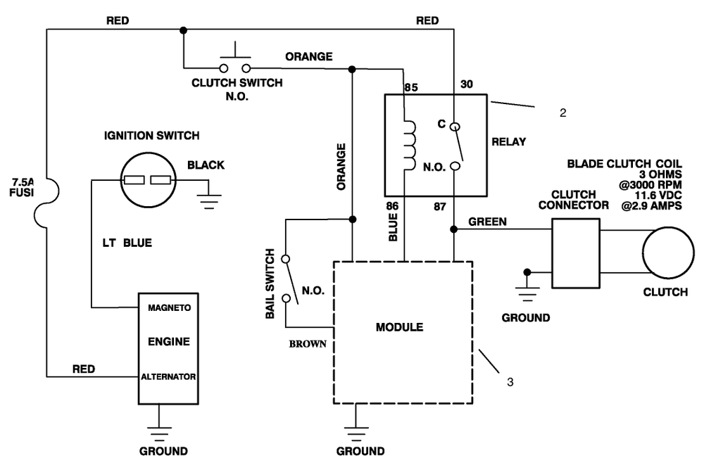 Electric Schematic Diagram and Parts List for 30188 7900001 - 7999999 Toro Lawn Tractor Accessories