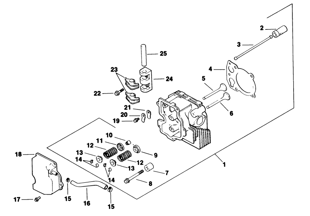 Cylinder Head/Valve/Breather-Engine Kohler Model No. Cv14 T-1412 Diagram and Parts List for 30114 1000001 - 1999999 Toro Lawn Tractor Accessories