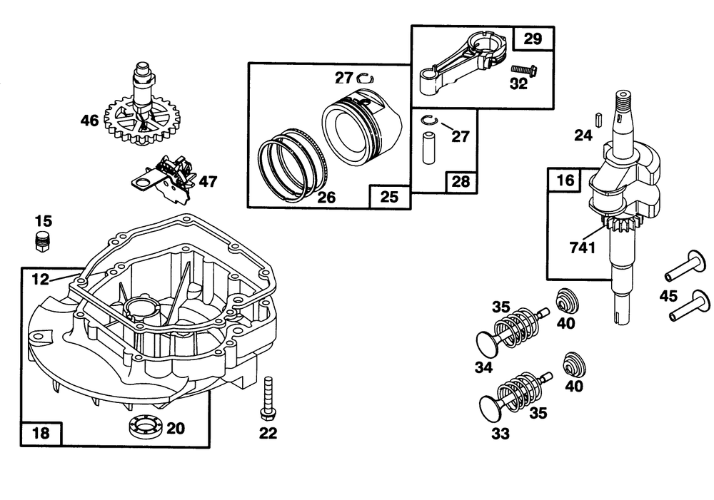 Engine Briggs & Stratton Model 128802-0615-01 Diagram and Parts List for 20461 6900001 - 6999999 Toro Lawn Mower