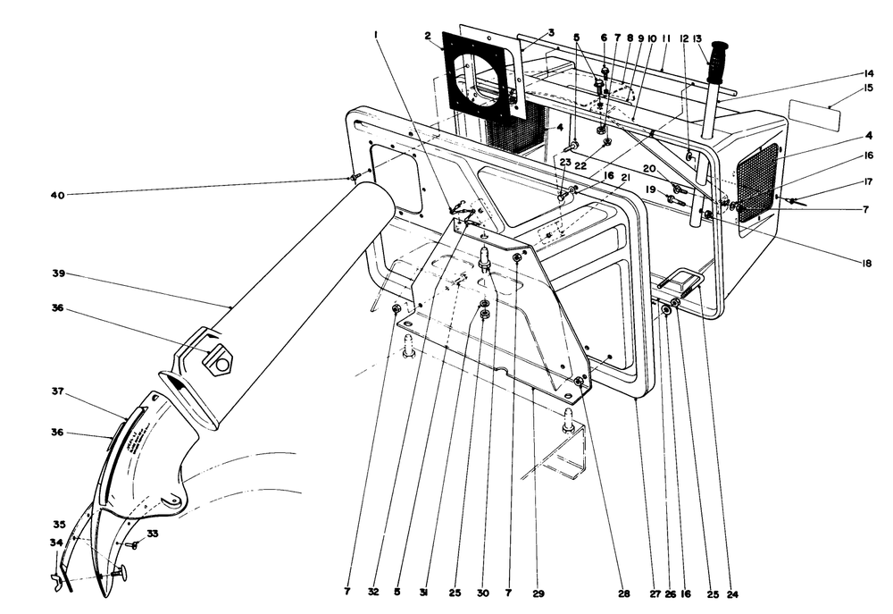 Easy-Empty Grass Catcher Model No. 59046 (Optional) Diagram and Parts List for 56125 6000001 - 6999999 Toro Lawn Tractor