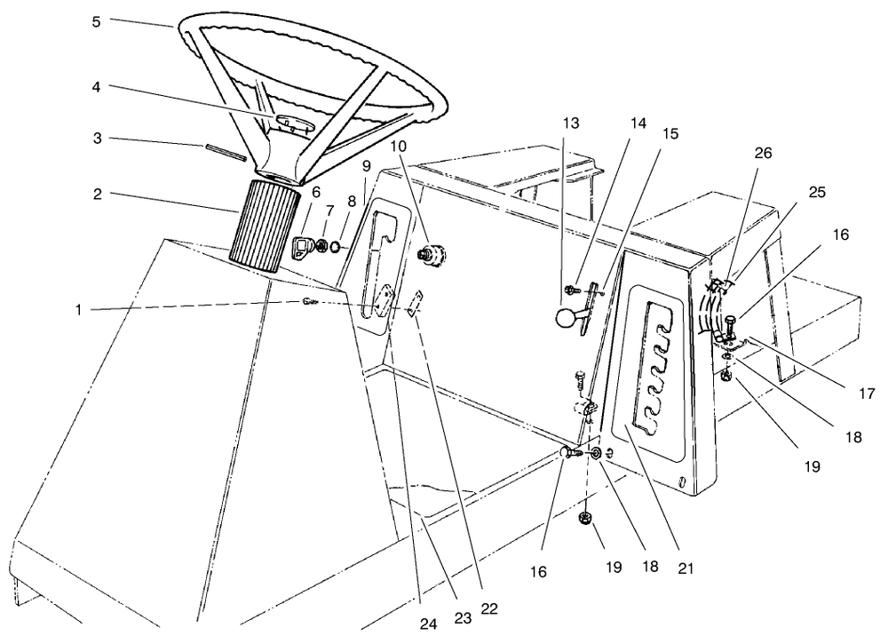 Steering Wheel, Swithes & Decals Diagram and Parts List for 70183 7900001 - 7999999 Toro Lawn Tractor