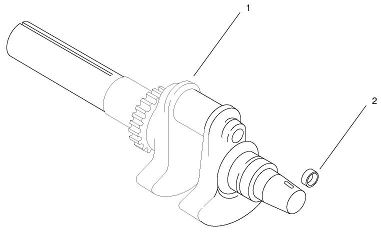 Group 1-Crankshaft (Models 73540 & 73541) Diagram and Parts List for 73540 8900001 - 8999999 Toro Lawn Tractor