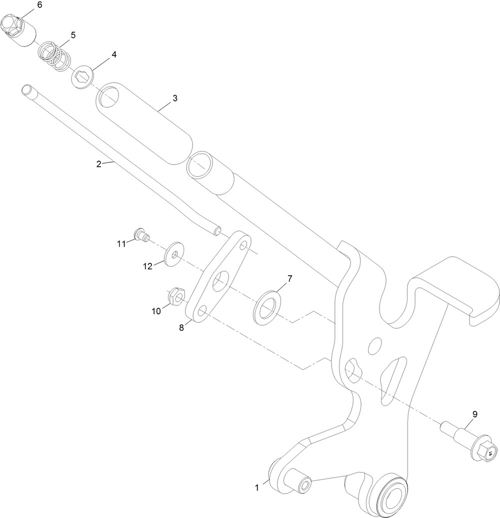 Height-Of-Cut Lever Assembly No. 142-2579 Diagram and Parts List for 74532 400000000 - 417099999 Toro Lawn Tractor