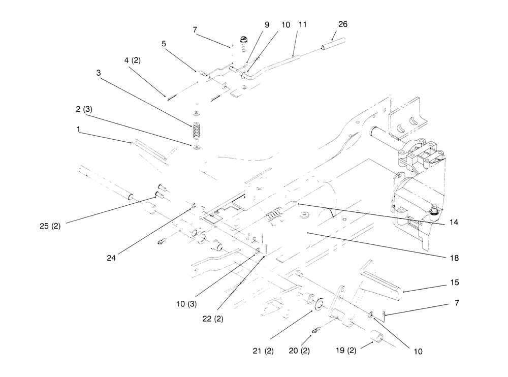 Clutch And Brake-Gear Diagram and Parts List for 72042 5900001 - 5900796 Toro Lawn Tractor