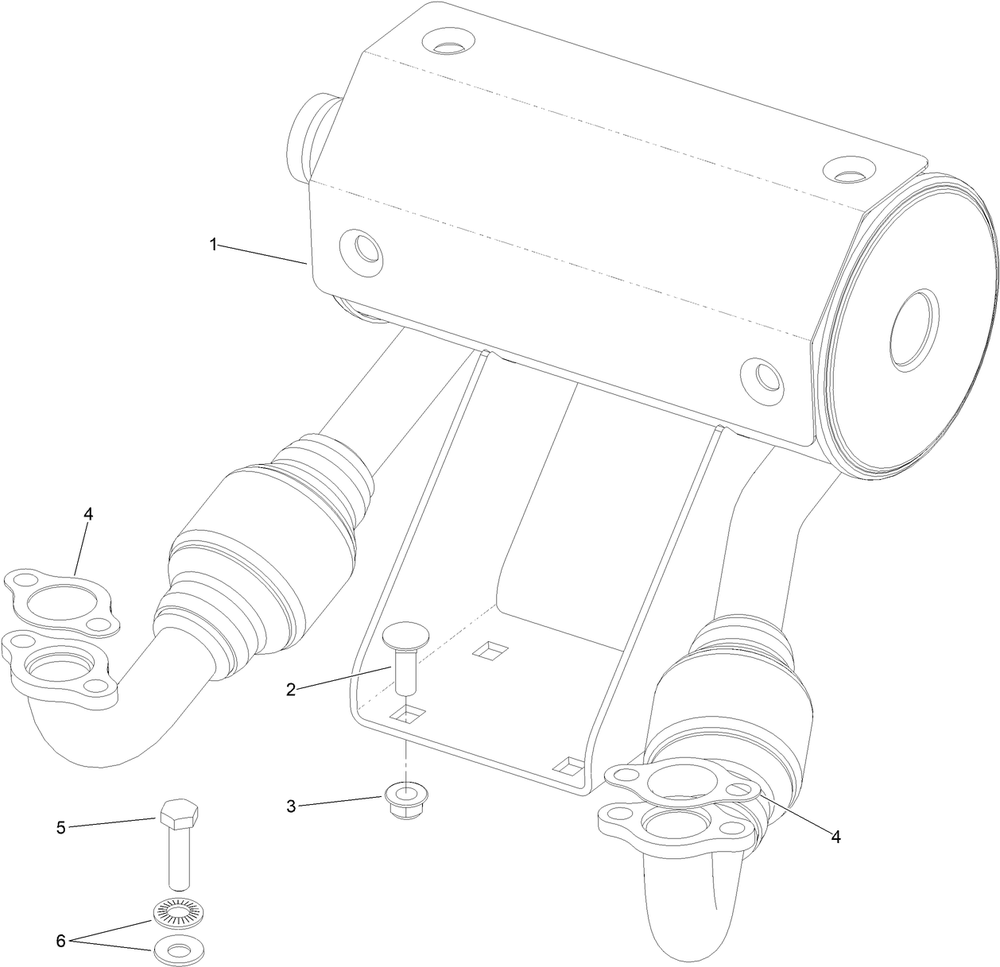Muffler Kit Assembly Diagram and Parts List for 72910 409521812-999999999 Toro Lawn Mower