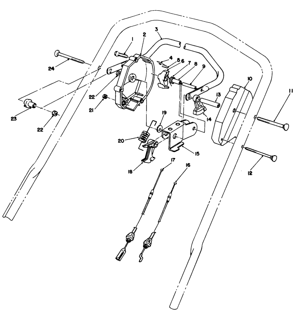Traction Control Assembly Diagram and Parts List for 26622C 9000001 - 9999999 Toro Lawn Mower