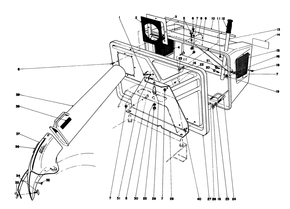 Easy-Empty Grass Catcher Model 59046 (Optional) Diagram and Parts List for 56006 9000001 - 9999999 Toro Lawn Tractor