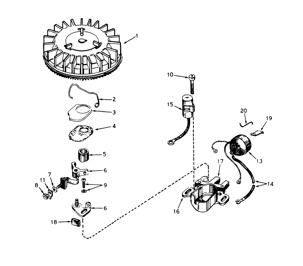 Magneto No. 610793a Diagram and Parts List for 20700 8000001 - 8999999 Toro Lawn Mower