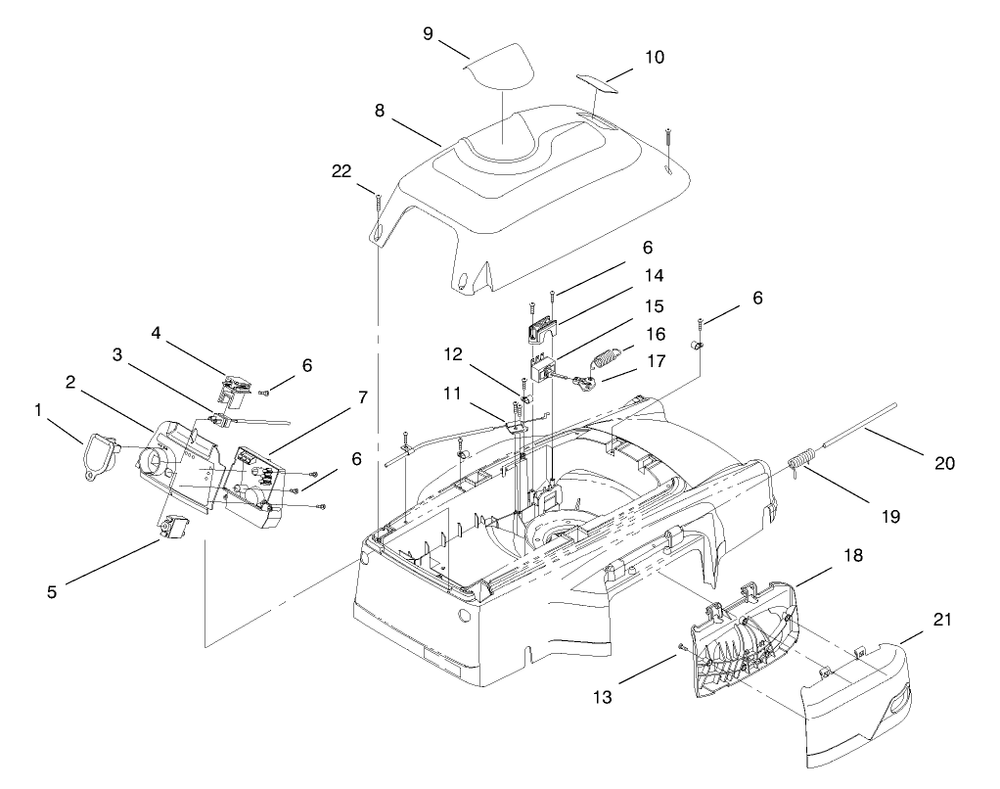 Cover, Mulch Plug And Panel Assembly Diagram and Parts List for 20648 89000001 - 89999999 Toro Lawn Tractor Accessories