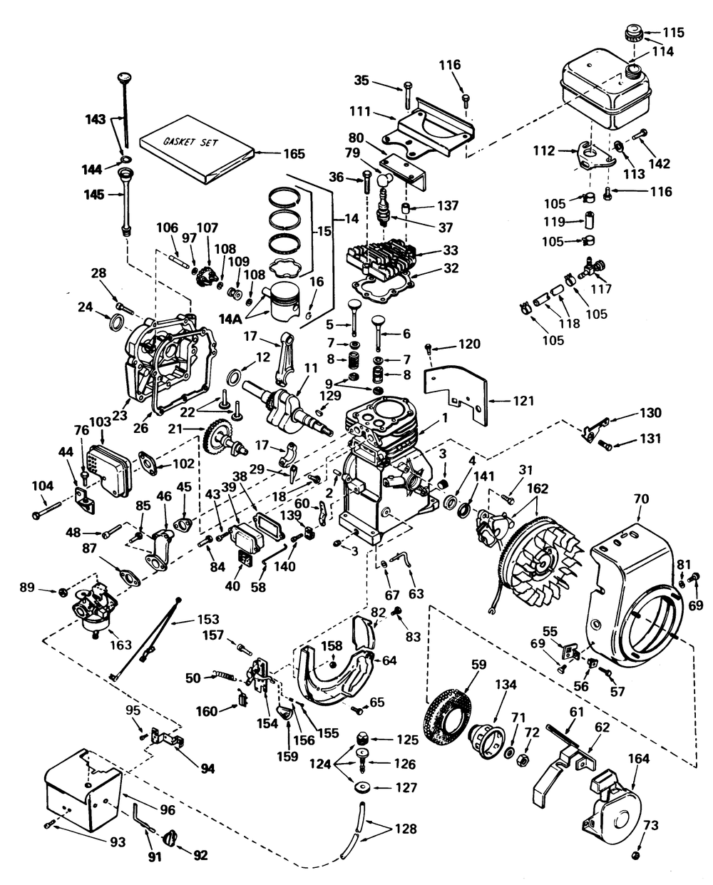 Engine Tecumseh Model Hs40-55513g Diagram and Parts List for 38250 1000001 - 1999999 Toro Snow Blower