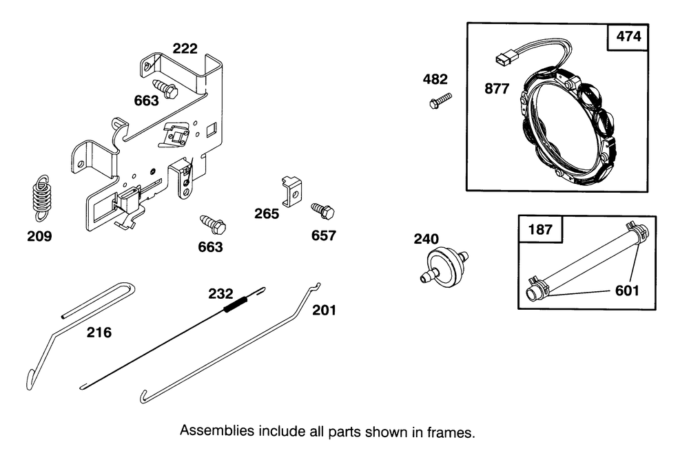 Engine Briggs & Stratton Model 283707-0156-01 Diagram and Parts List for 71180 3900001 - 3999999 Toro Lawn Tractor