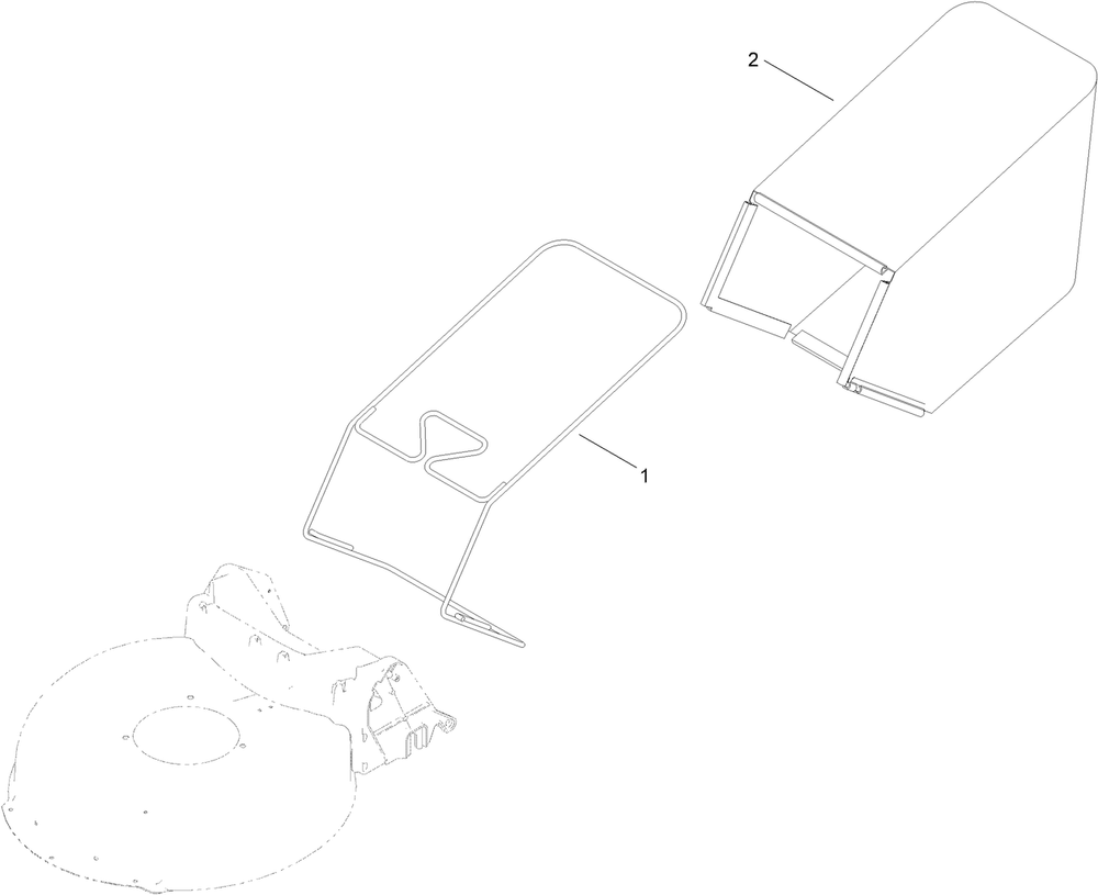 Bag Assembly Diagram and Parts List for 21352 400000000 - 412256382 Toro Lawn Mower