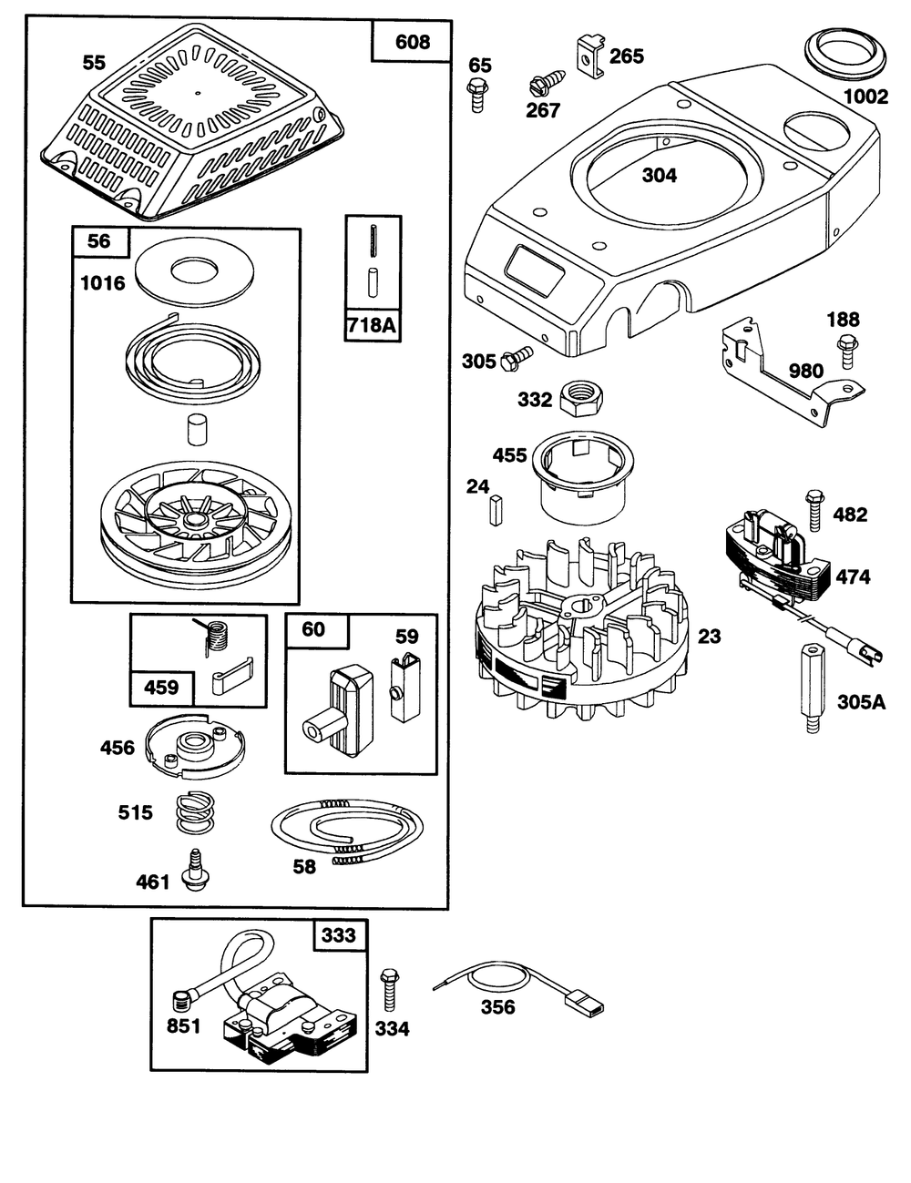 Engine Gts-150 77-8990 Diagram and Parts List for 27501 2000001 - 2999999 Toro Lawn Mower