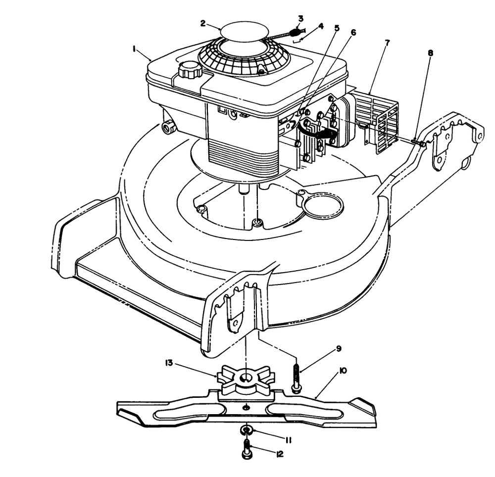 Engine Assembly Diagram and Parts List for 20212 1000001 - 1999999 Toro Lawn Mower