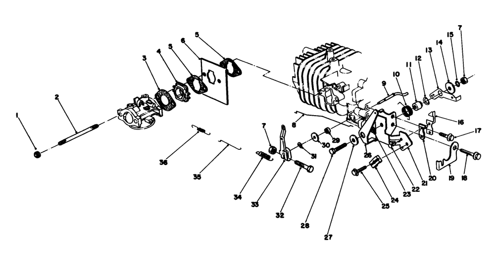 Governor Assembly Diagram and Parts List for 59250 4000001 - 4999999 Toro Lawn Tractor Accessories
