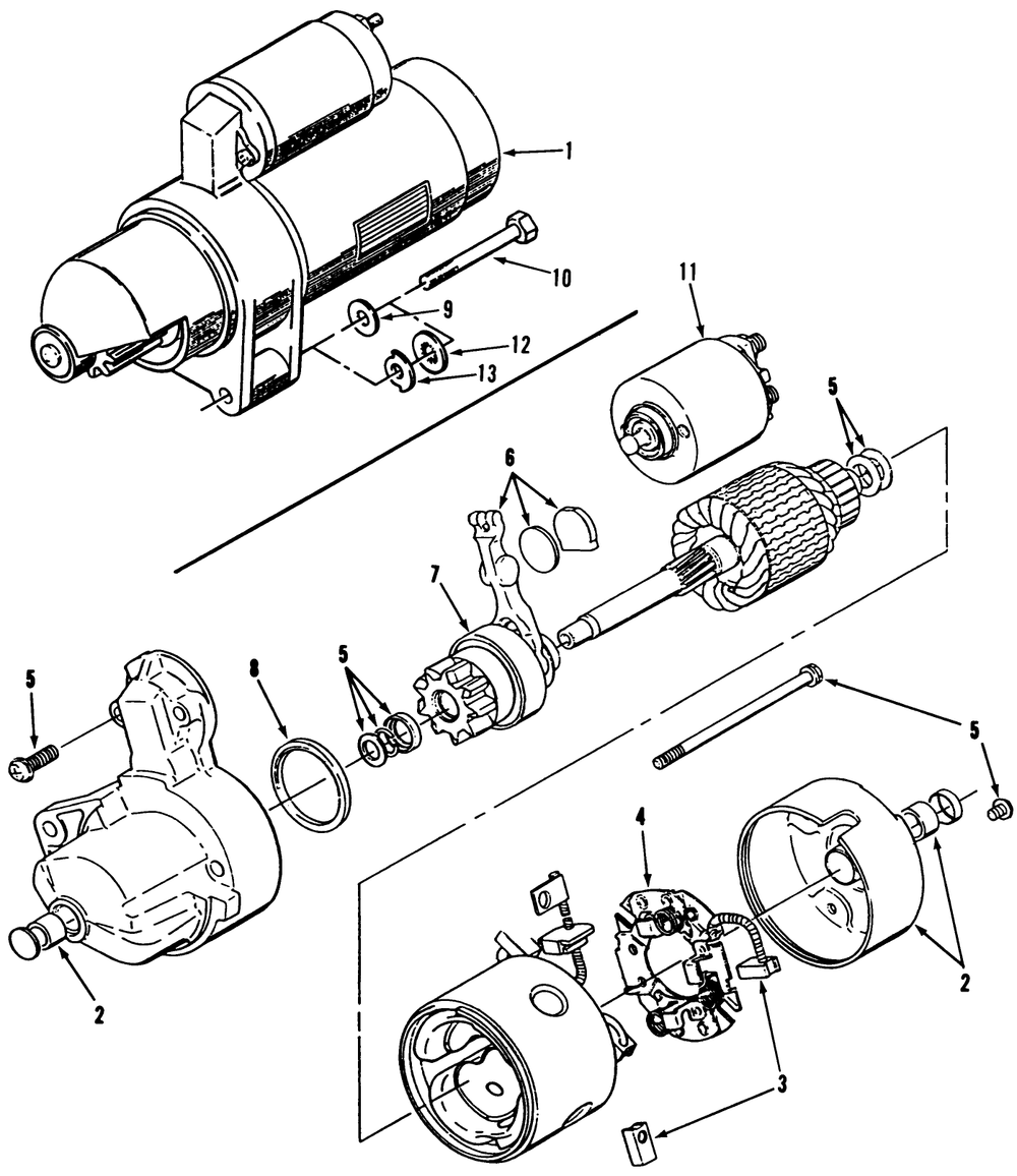 Starter Diagram and Parts List for 31-10K802 1000001 - 1999999 Toro Lawn Tractor