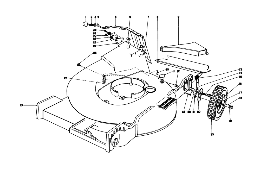 Housing Assembly Diagram and Parts List for 20575 8000001 - 8007500 Toro Lawn Mower