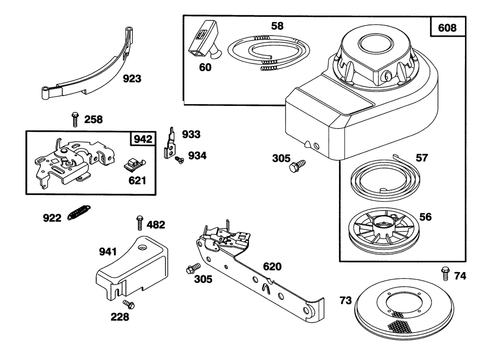 Engine Briggs & Stratton Model 95902-3153-01 Diagram and Parts List for 16411 3900001 - 3999999 Toro Lawn Mower
